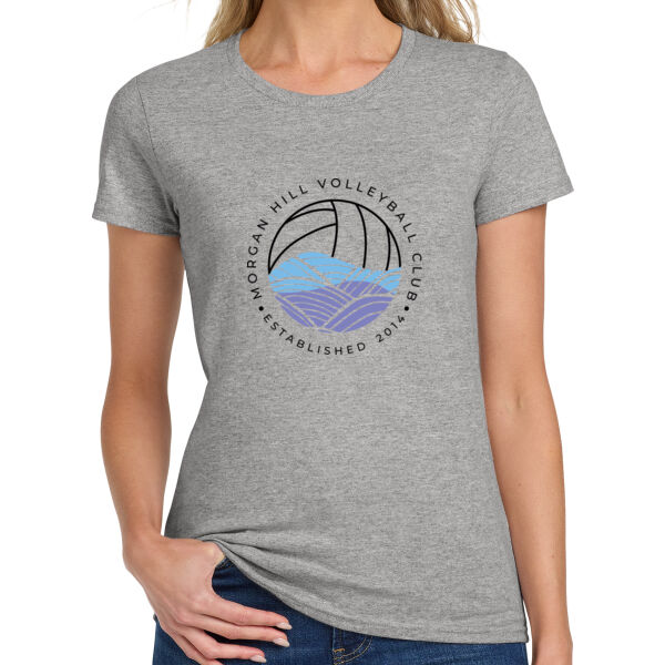 Morgan Hill Volleyball Club - Ladies Heavy Cotton 100% Cotton T Shirt Thumbnail