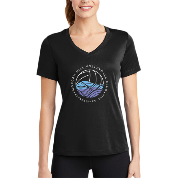 Morgan Hill Volleyball Club - Women's PosiCharge Competitor V Neck Tee Thumbnail